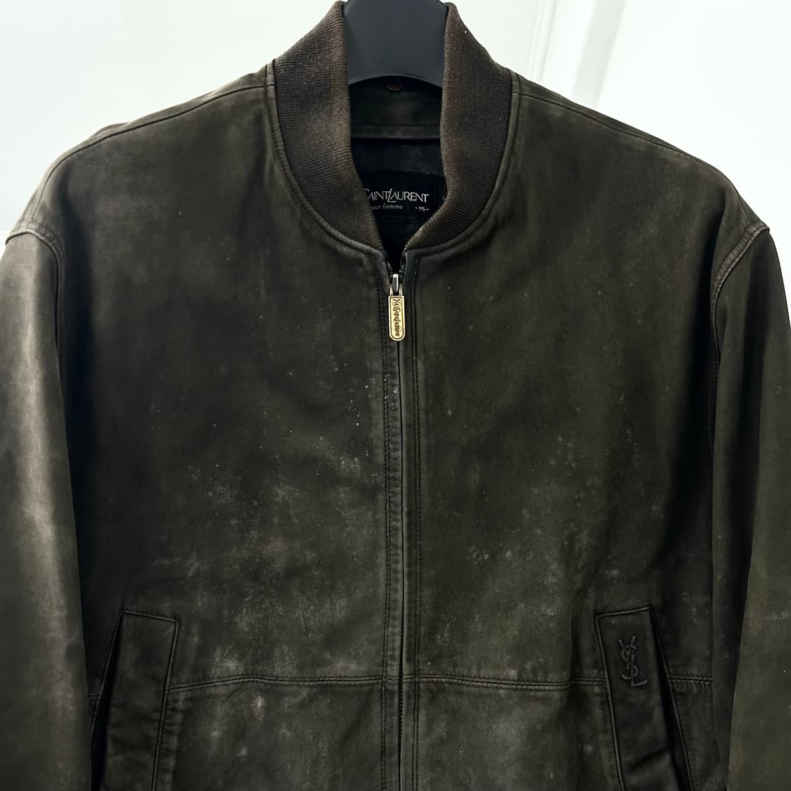 입생로랑 양가죽 스웨이드 봄버 자켓 상품이미지6