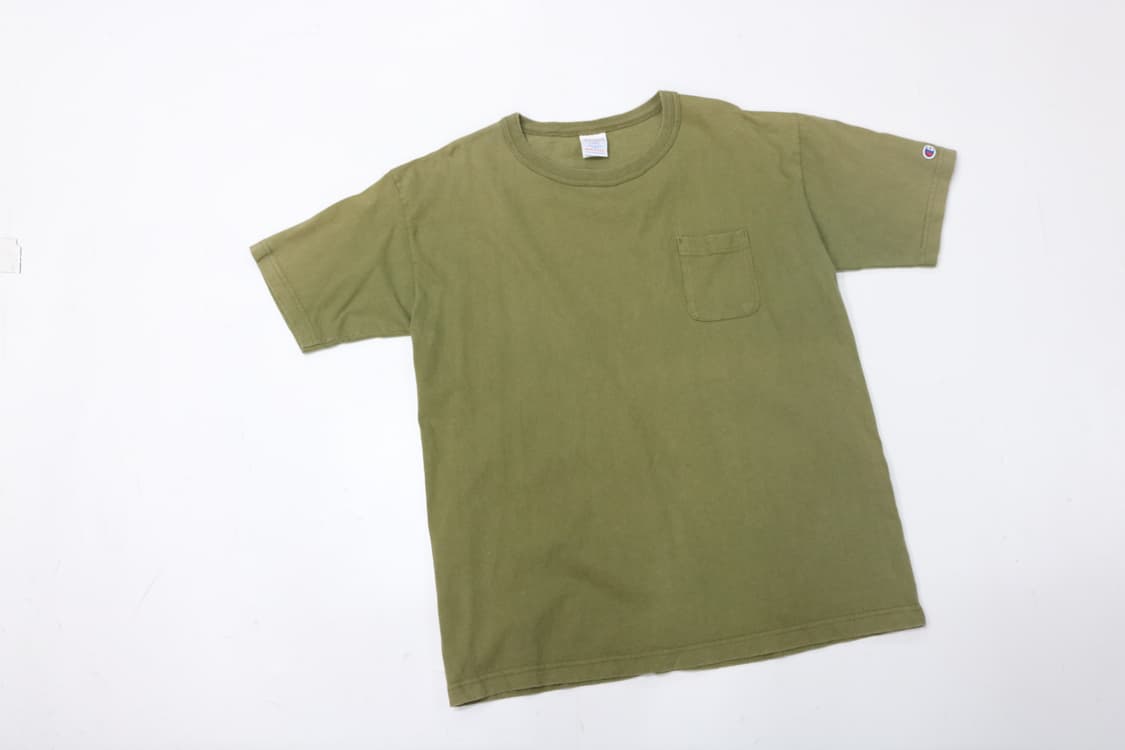 챔피온 T1011 USA 메이드 빈티지 포켓 반팔 티셔츠 오키드 (L) 상품이미지2