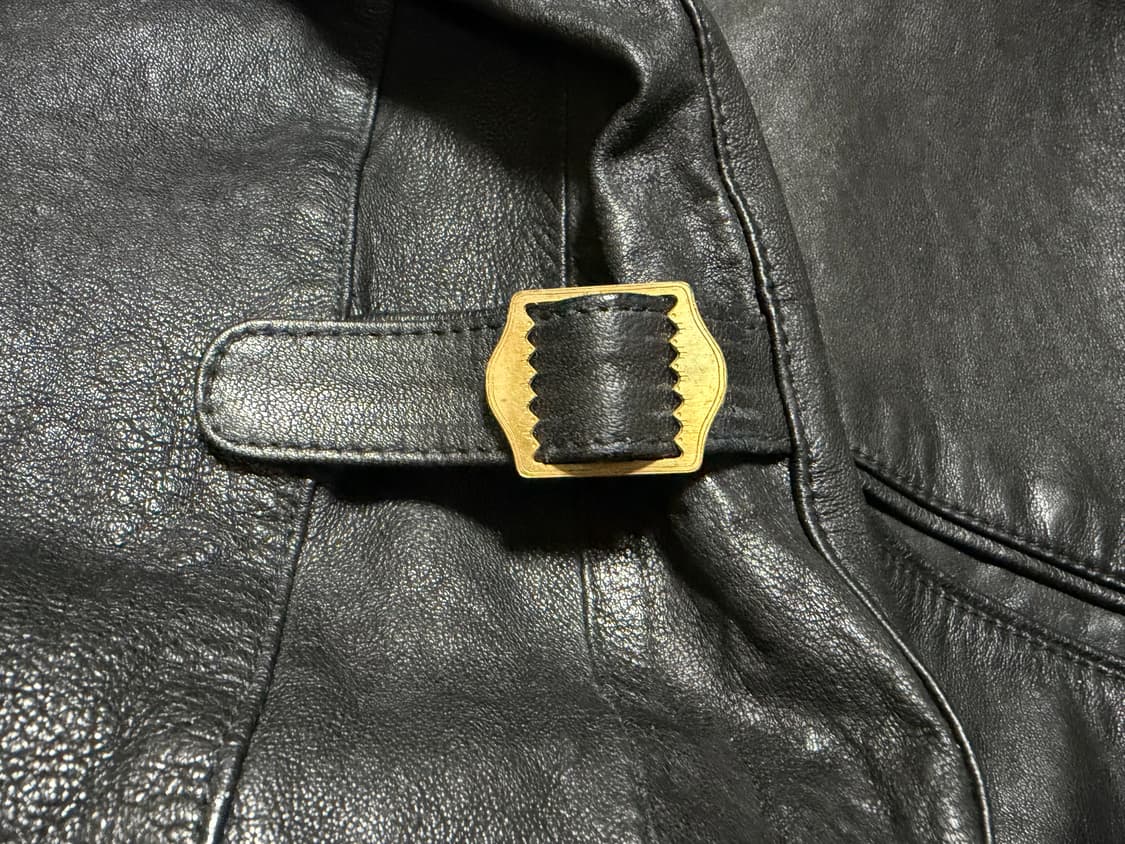 (m)블랙아웃 워시드 레더 자켓 상품이미지4