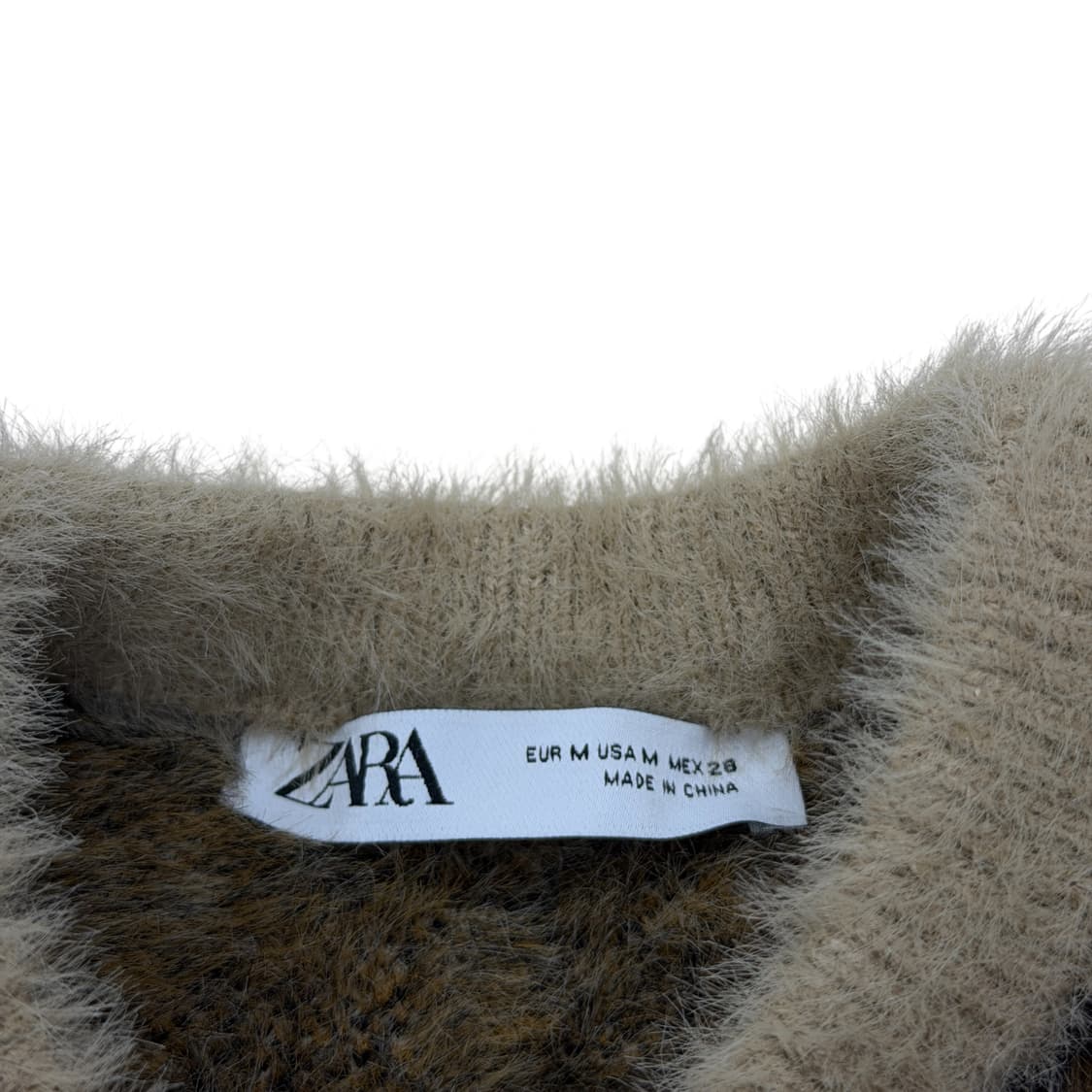 ZARA 자라 레오파드 호피 부클 가디건 브라운 M 상품이미지3