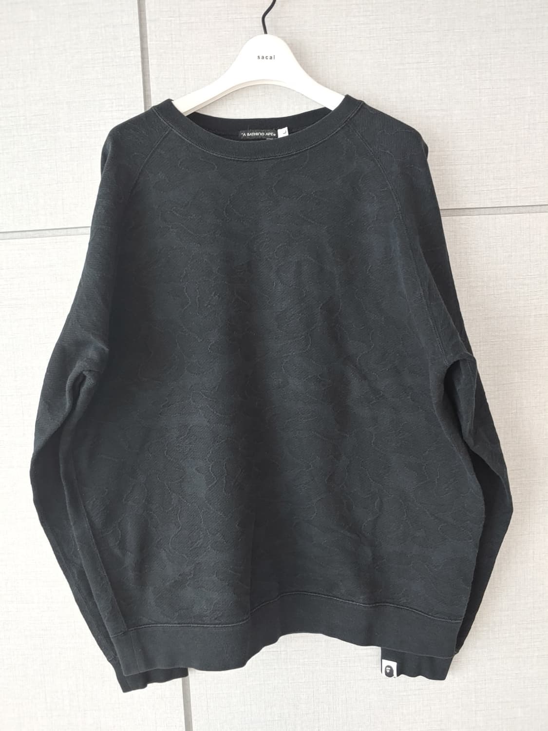 [L] 베이프 익스클루시브 자카드카모 크루넥 상품이미지1