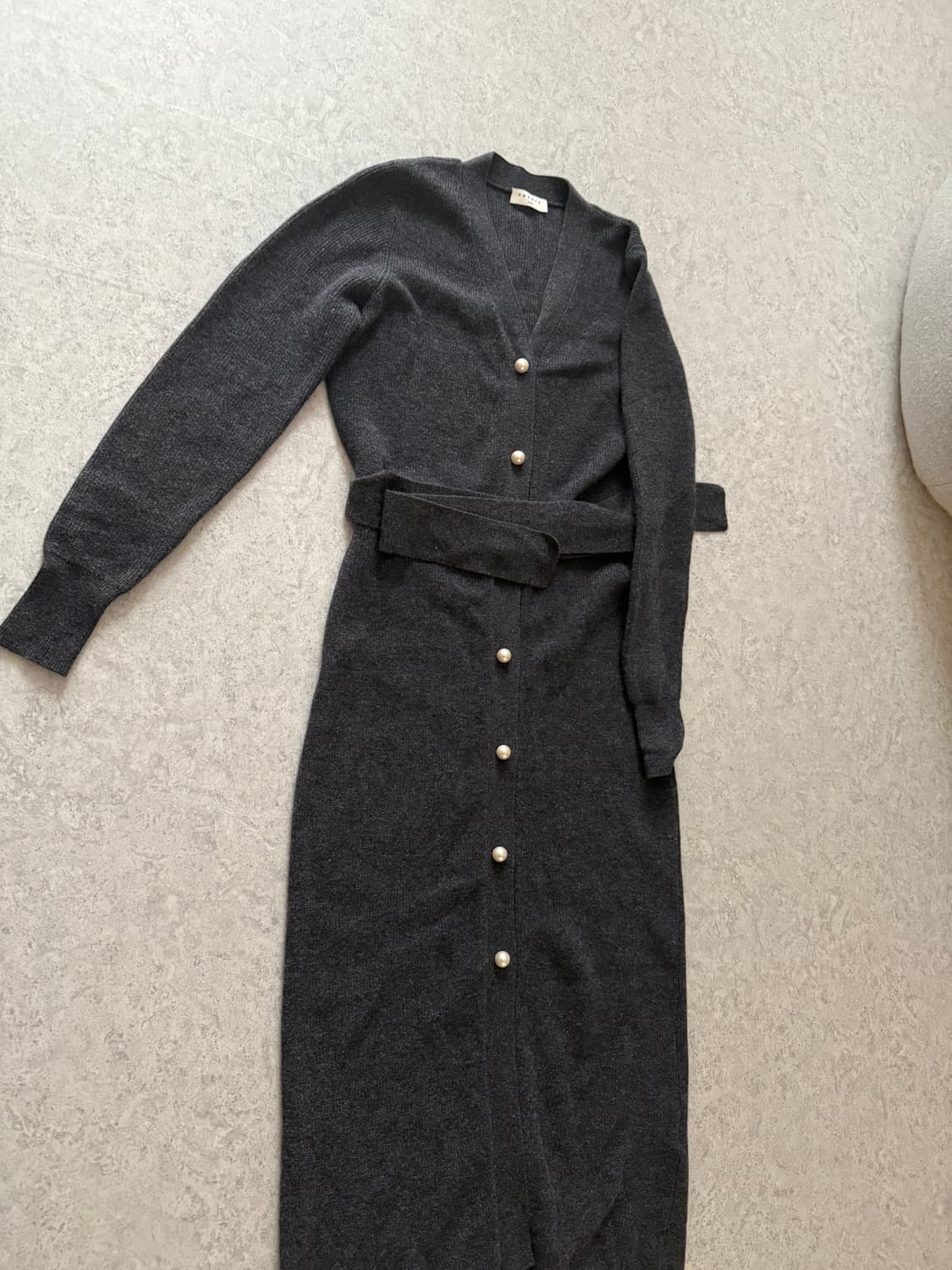 산드로 그레이 울 니트 원피스 36 상품이미지5