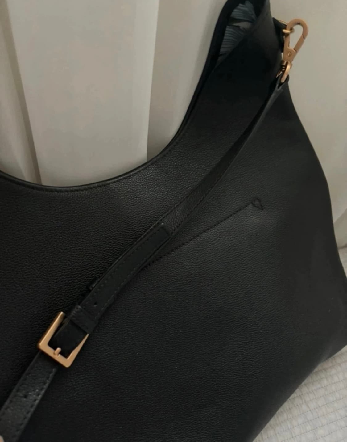 (정품) 쿠론 소가죽 숄더백 블랙 상품이미지6