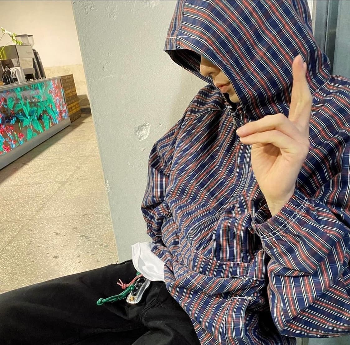 스투시 브러쉬드 코튼 아노락 플래이드 체크 상품이미지1