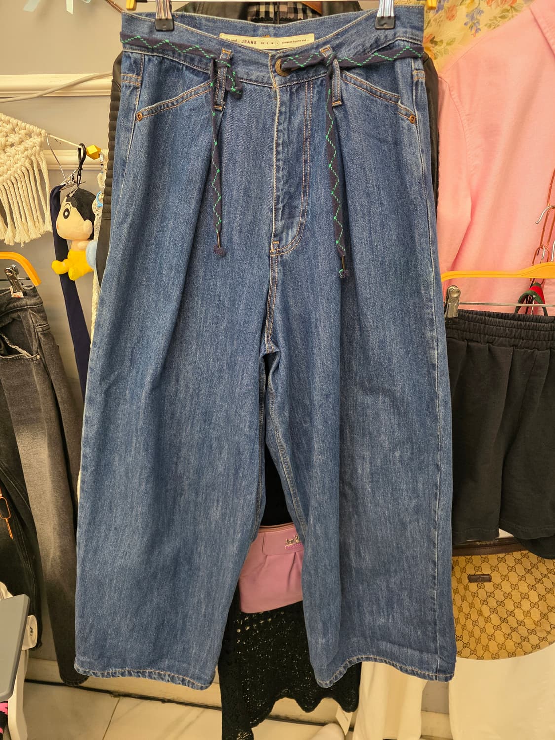 니코앤드 핀턱 데님 팬츠 L 상품이미지2