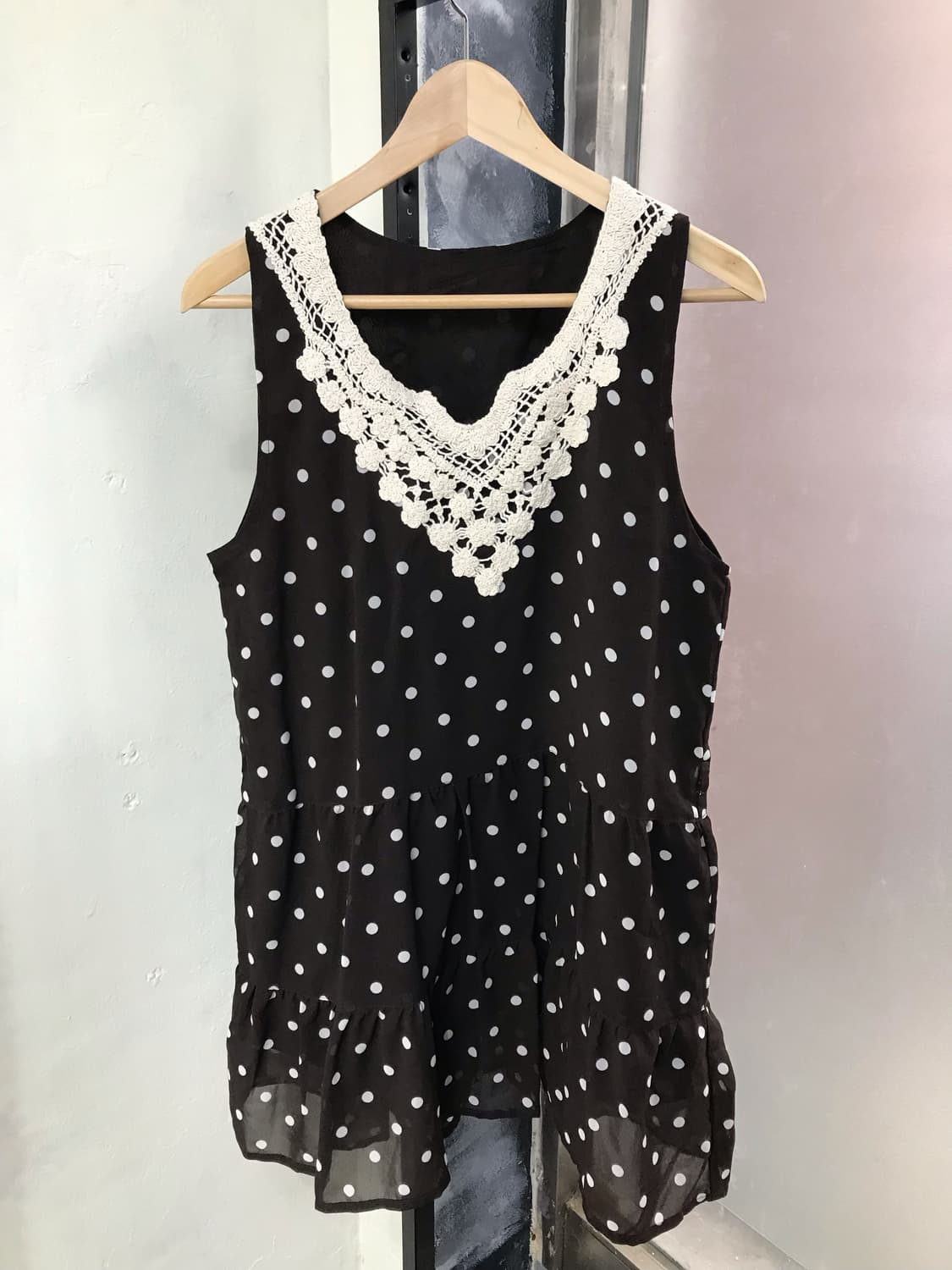 체리 초코 브라운 너드 모리 러힙 도트 코디세트 상품이미지7