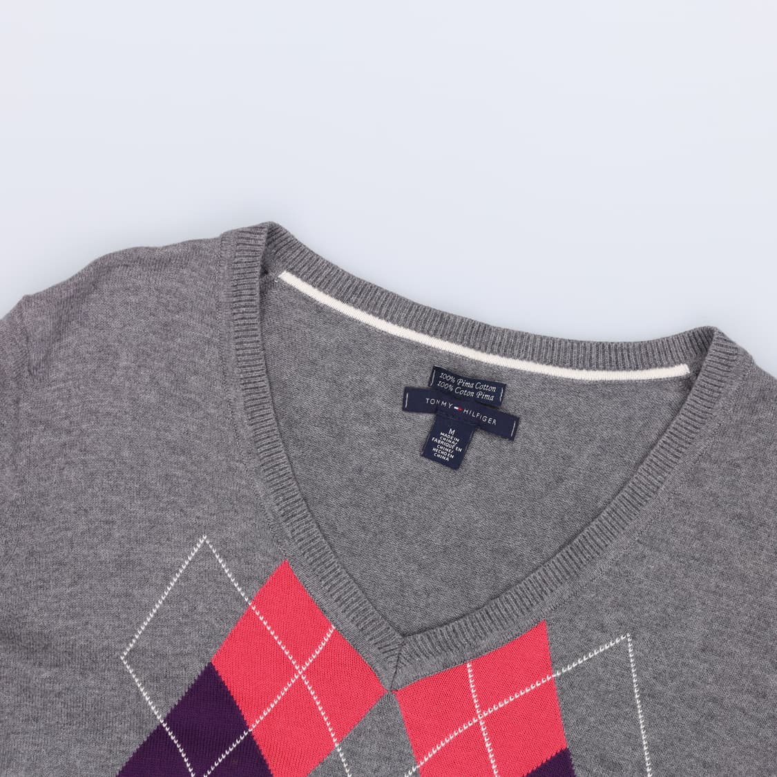 [M] 타미힐피거 여성 아가일패턴 니트 1103HR1 상품이미지3