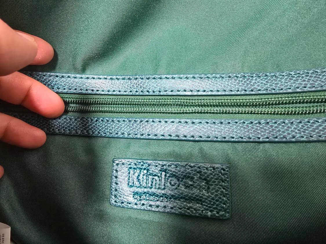 킨록 빈티지 소가죽 청록색 백팩 상품이미지5