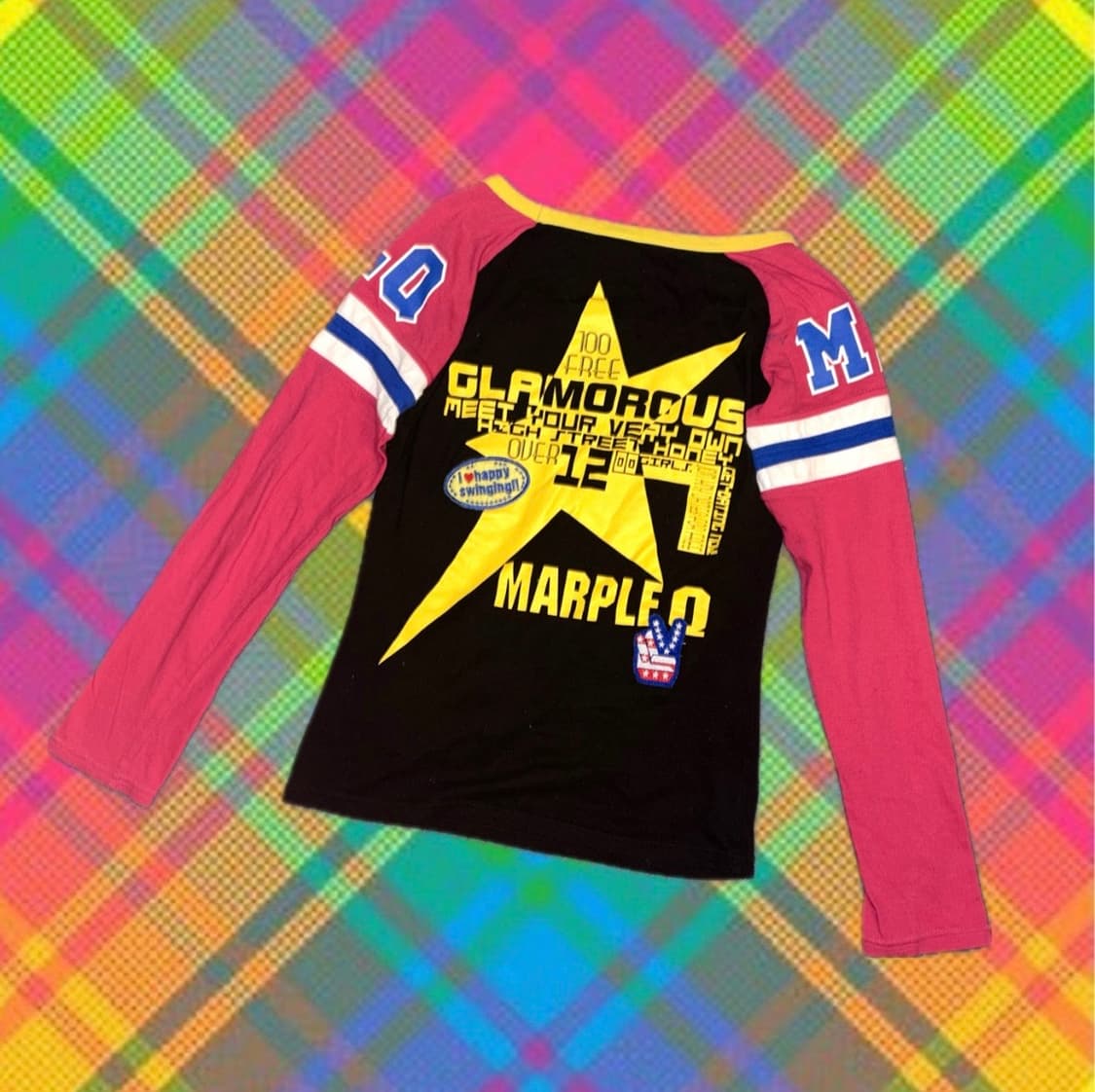 빈티지 y2k 팝갸루 00’s 레터링 패치 롱슬리브 상품이미지2