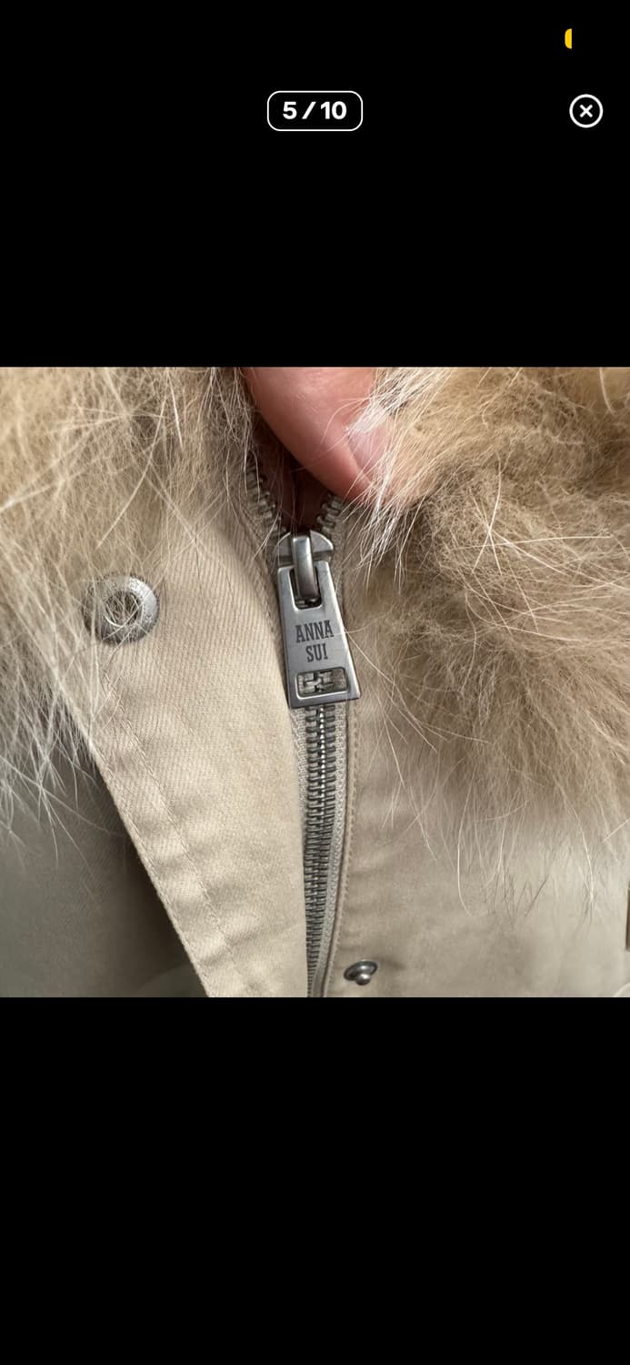 [새상품급] [ANNA SUI] 안나수이 3in1 퍼 코트 러브베이지 상품이미지9