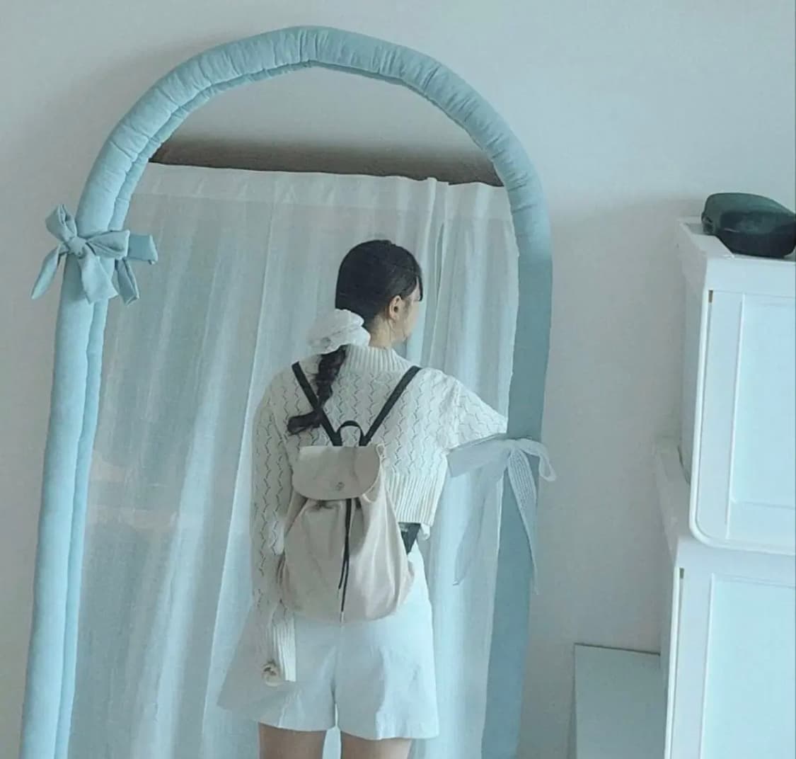 [새상품] 마리떼프랑소와저버 써클로고 백팩 베이지 상품이미지4