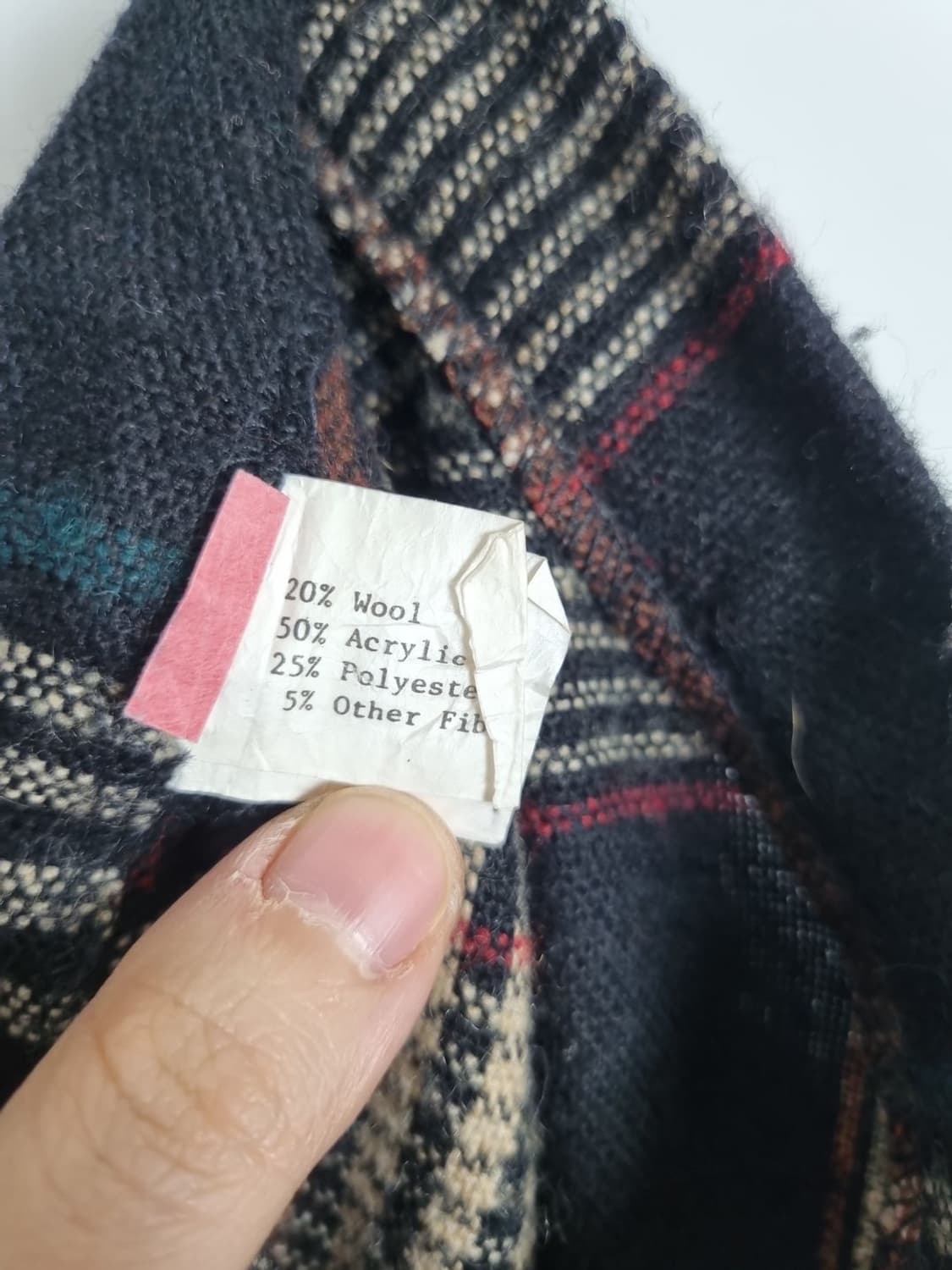 JPN 블랙 빈티지 체크 울스커트  상품이미지6