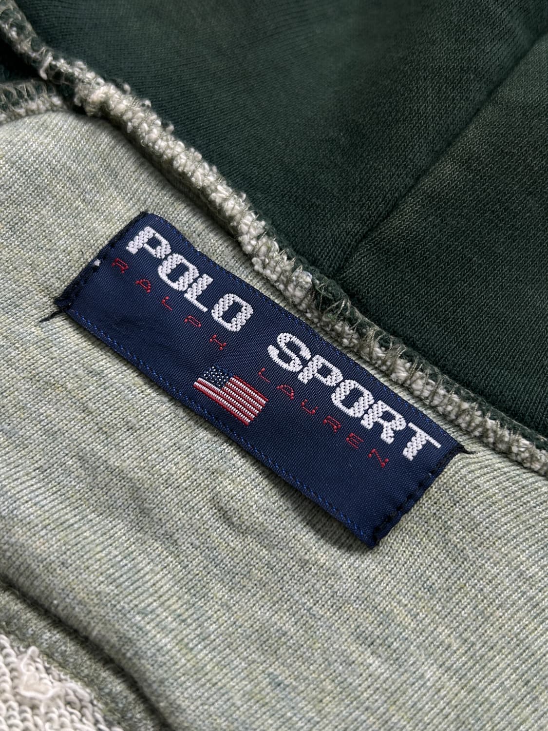 폴로 스포츠 그린 코튼 후드 자켓 M   상품이미지7