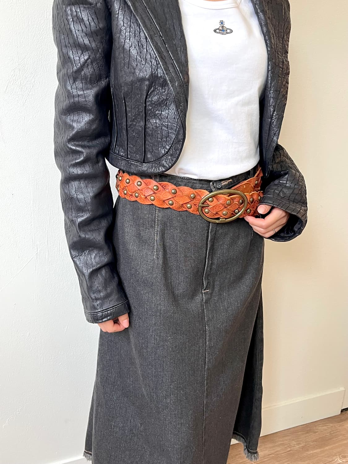 japan vtg 버클 레더 웨스턴 벨트 상품이미지5