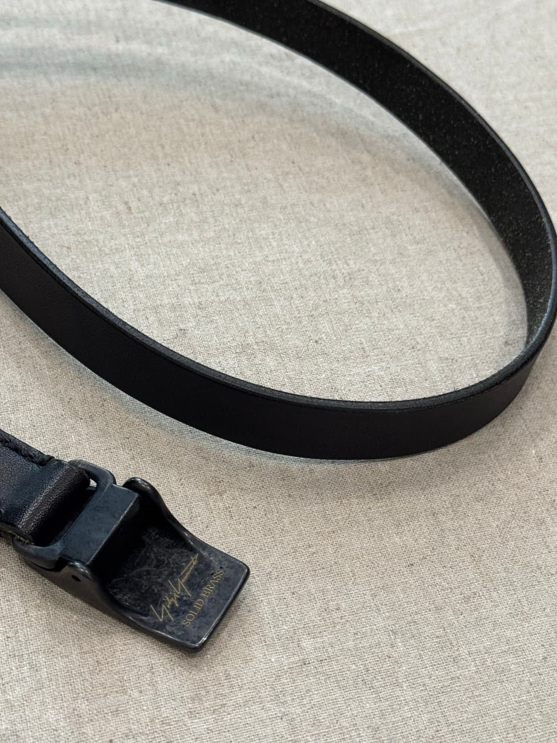 요지야마모토 뿌르옴므 23aw 밀리터리 세이프 레더 벨트 상품이미지6