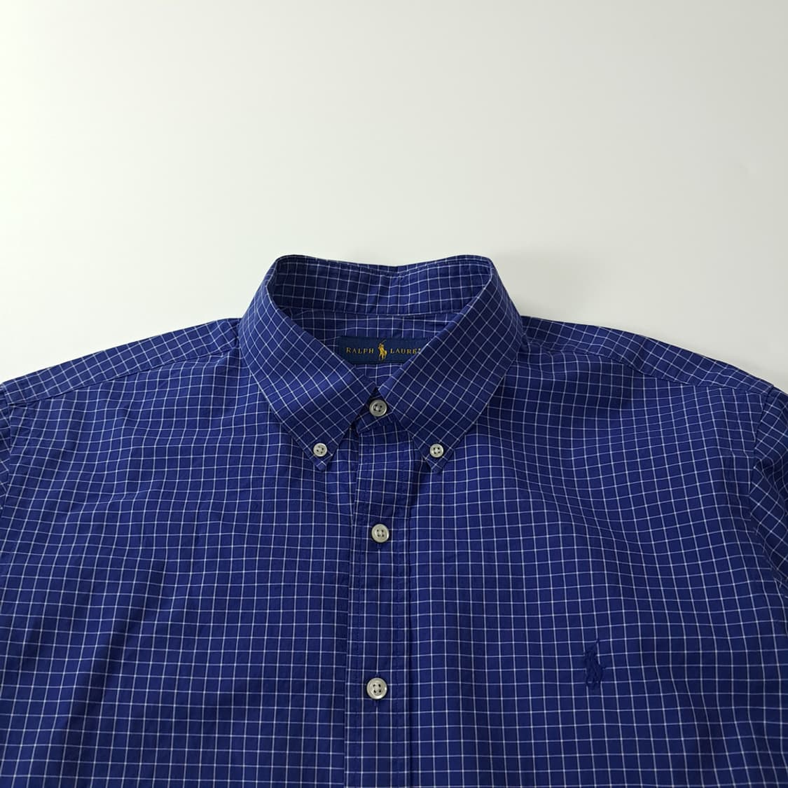 CK319 XL 폴로 스몰 윈도우페인 로열블루 반팔 셔츠 남방 상품이미지2