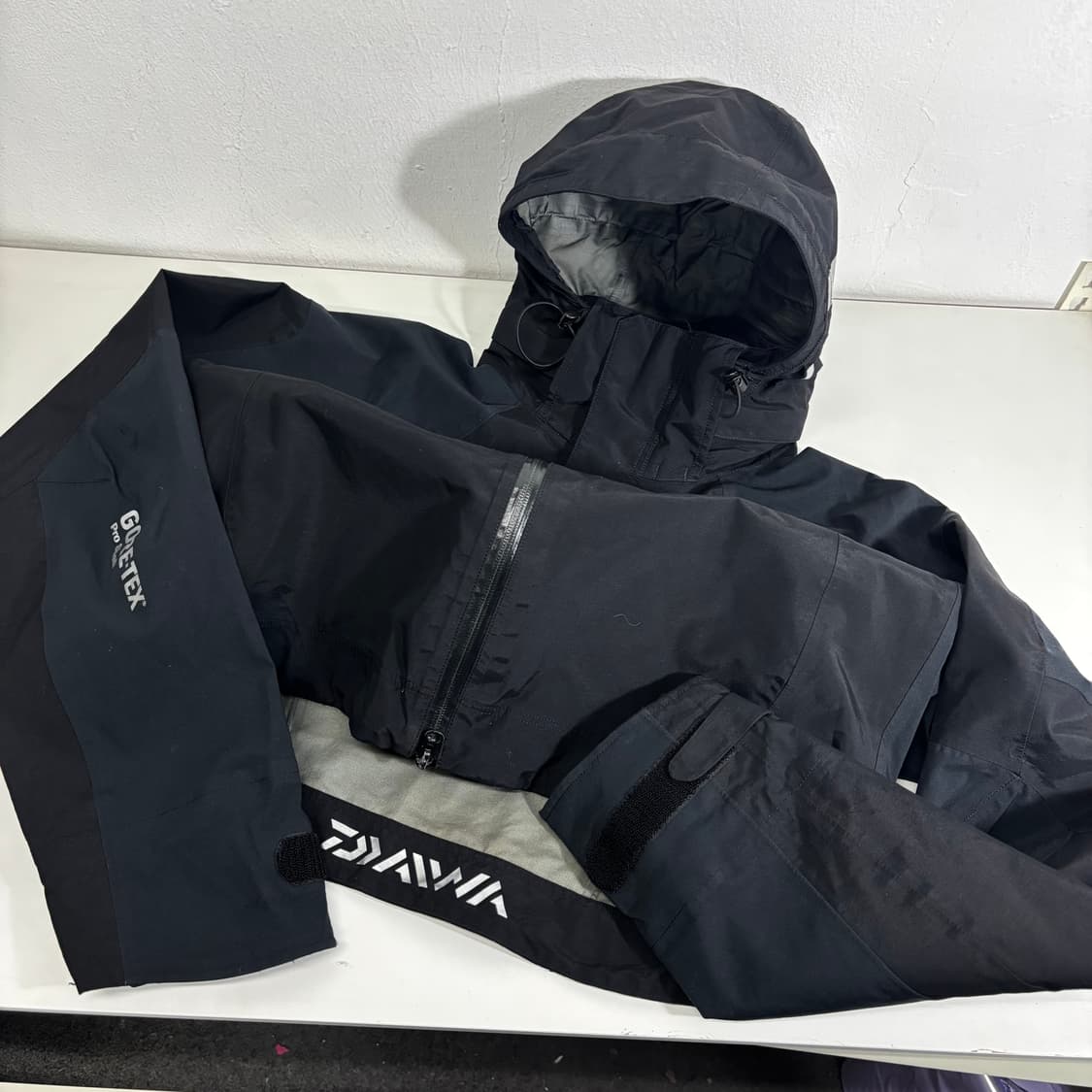 L 다이와 DAIWA 블랙 투웨이 고어텍스 프로쉘 바람막이 자켓 상품이미지2