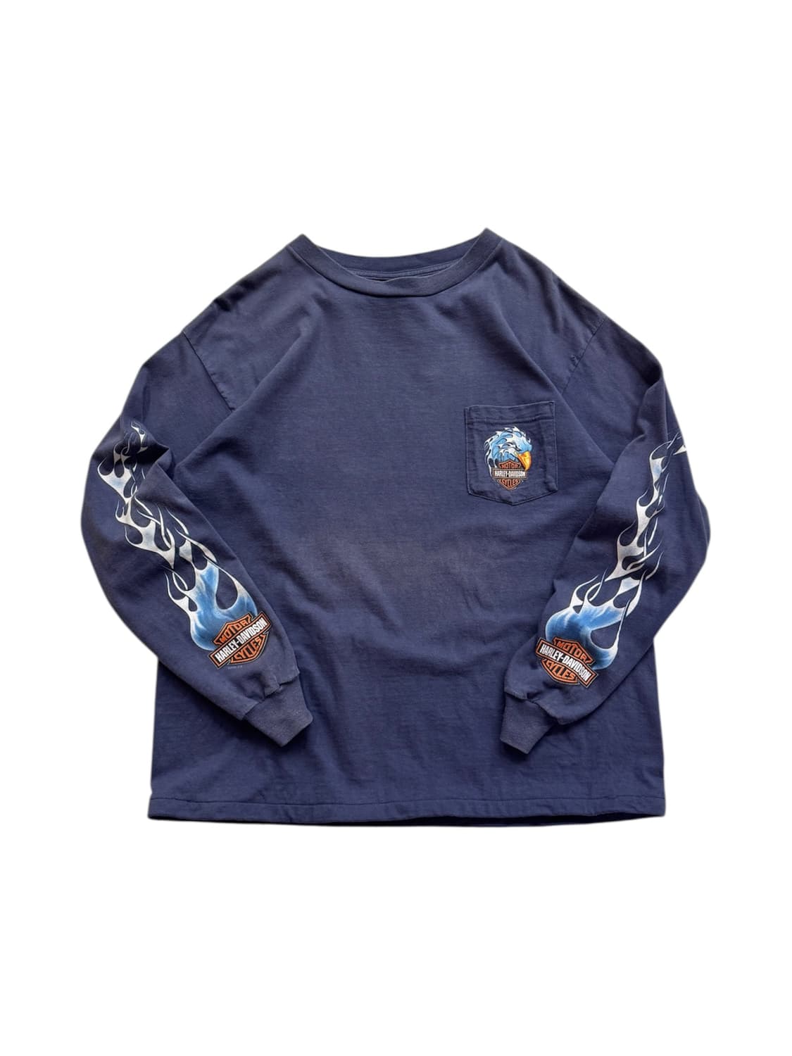 00s 할리데이비슨 이글 플레임 포켓 롱슬리브 상품이미지1