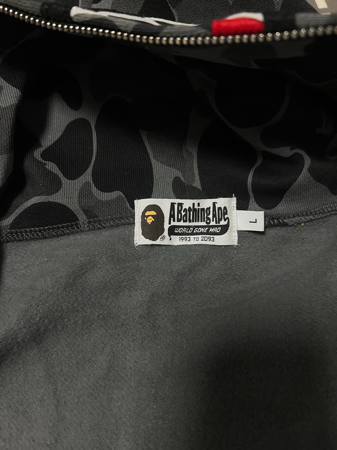 베이프 그레이 후드집업 / L 상품이미지7