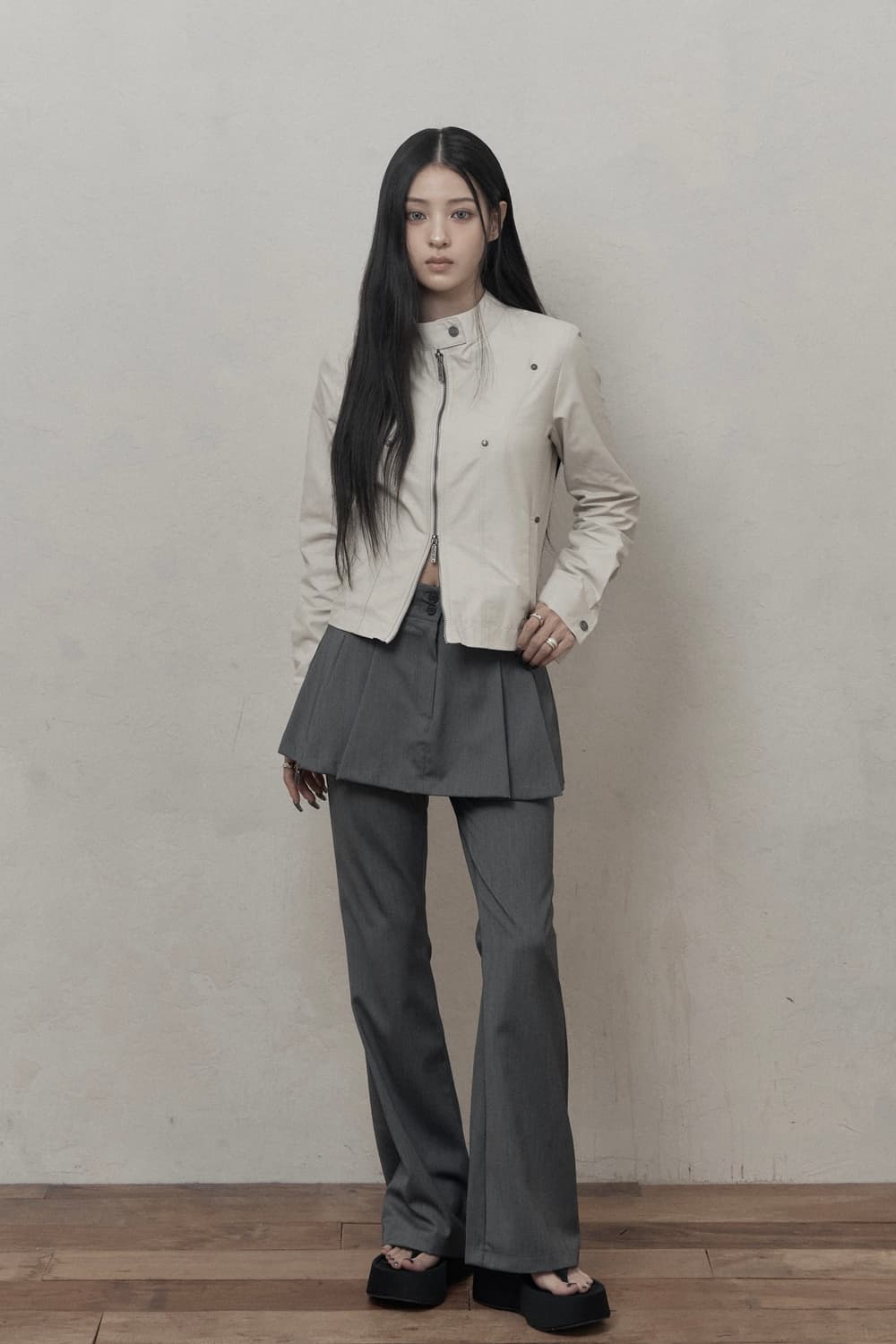 카키포인트 리벳 코튼 자켓 베이지 상품이미지6