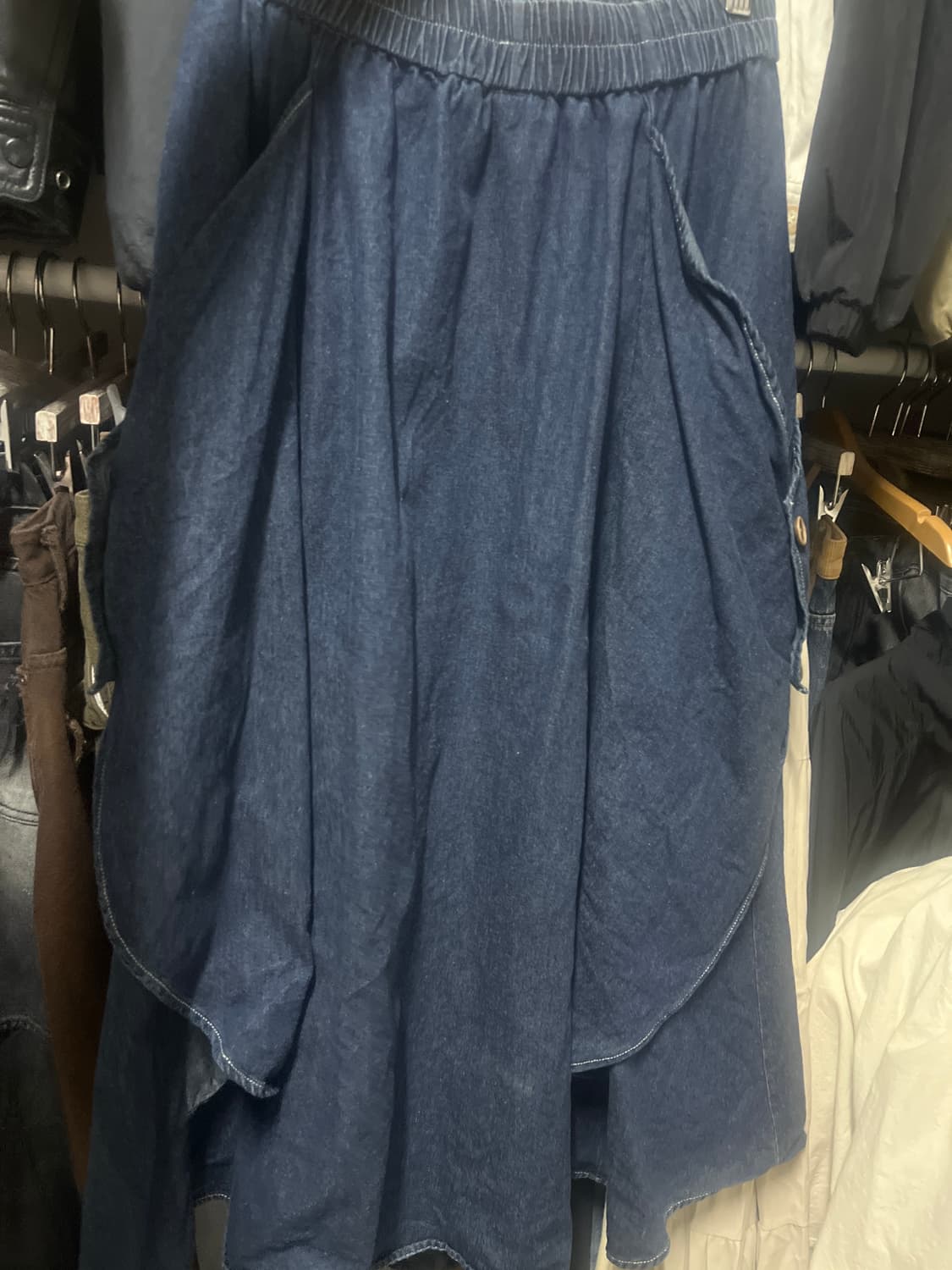 빈티지 나시+조끼+머플러+치마 세트 상품이미지2