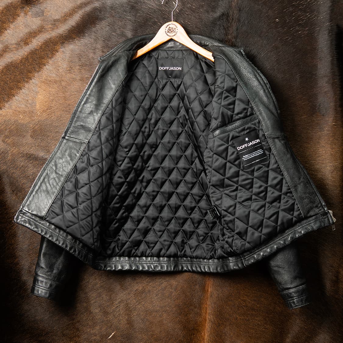 [L] 도프제이슨 워시드 카우하이드 레더자켓 블랙  상품이미지9