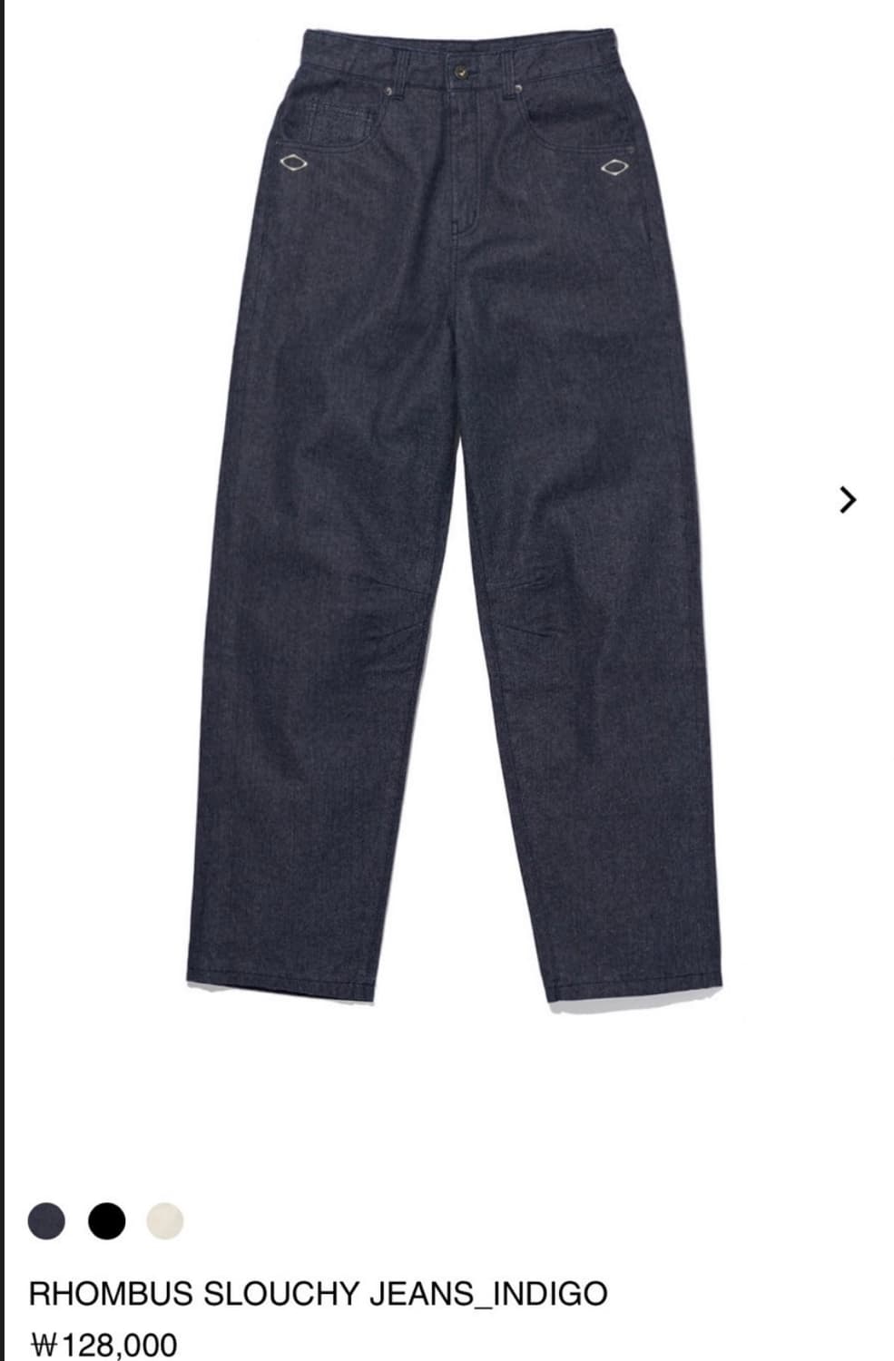 미스치프 바지 RHOMBUS SLOUCHY JEANS 상품이미지2