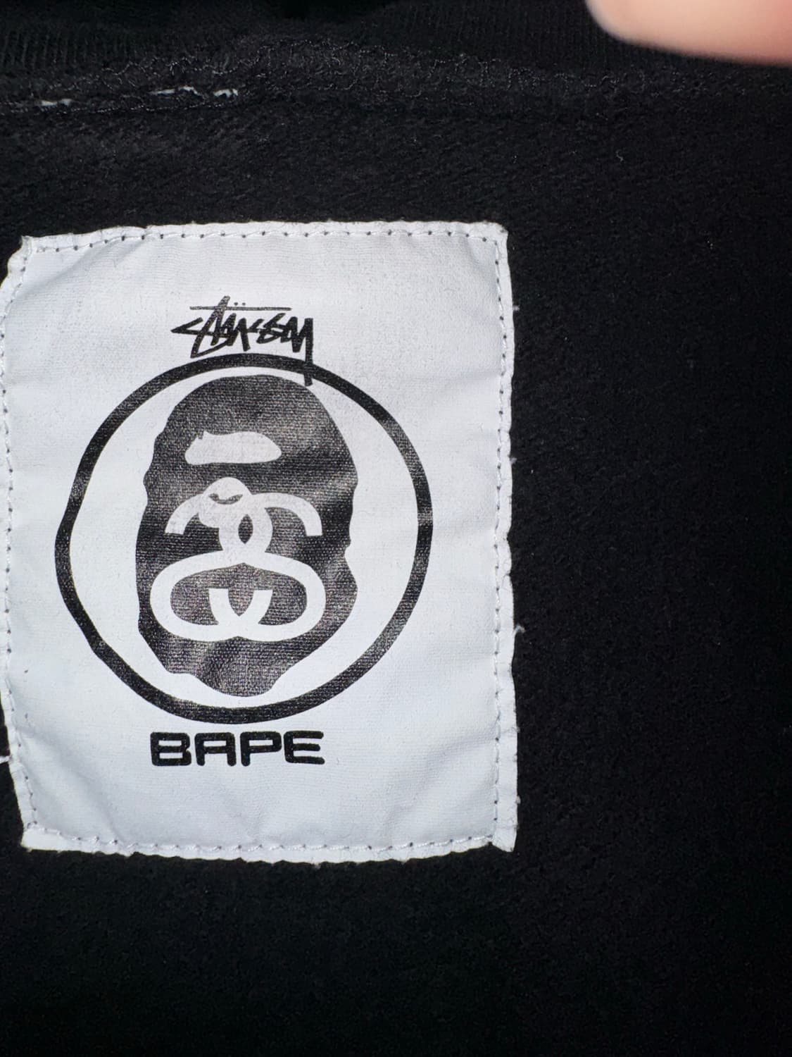 [L, 남여공용]Bape X Stussy 베이프 스투시 콜라보 샤크후드 상품이미지7