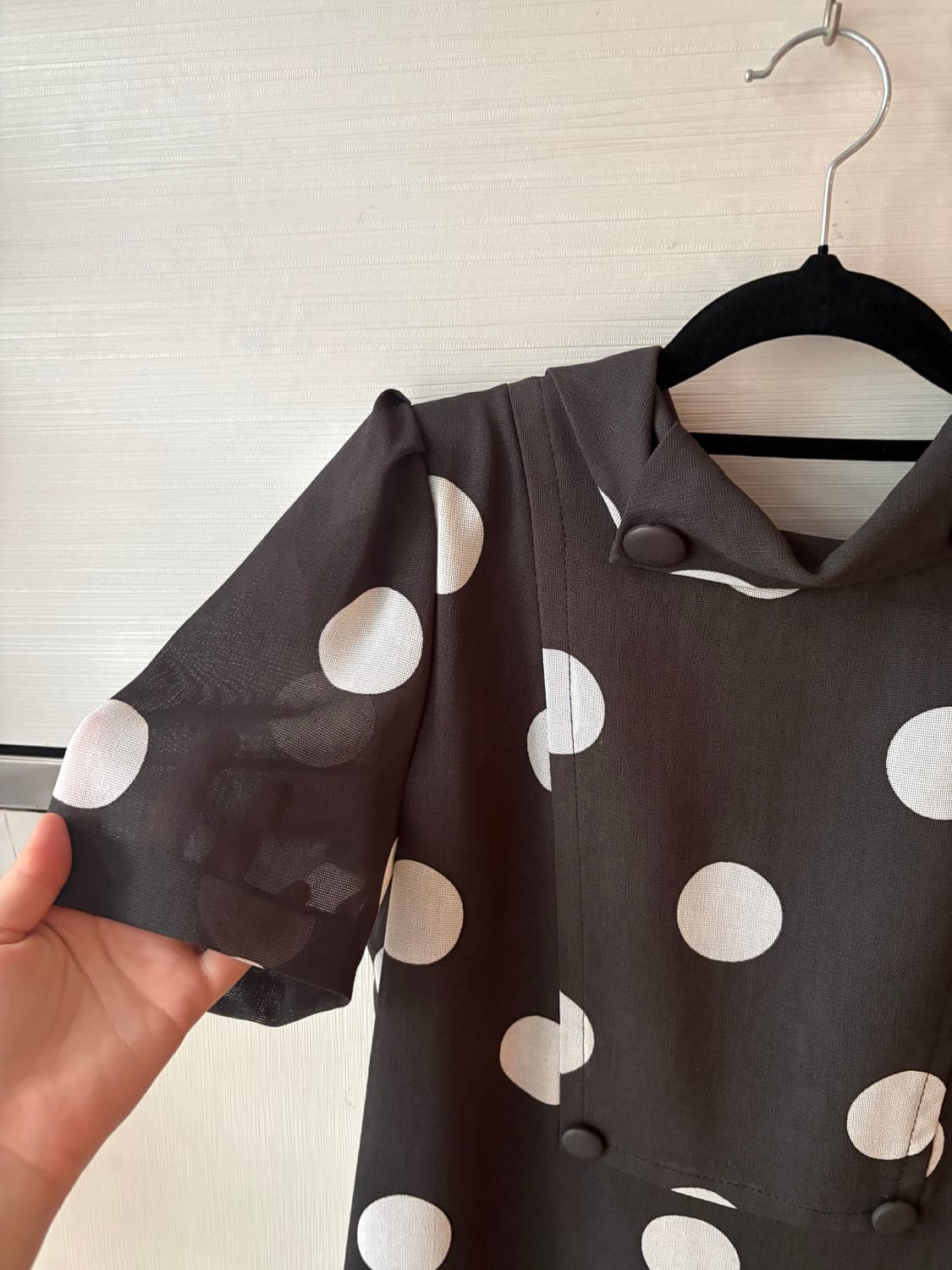 Perle bon 도트 플리츠 원피스 상품이미지2