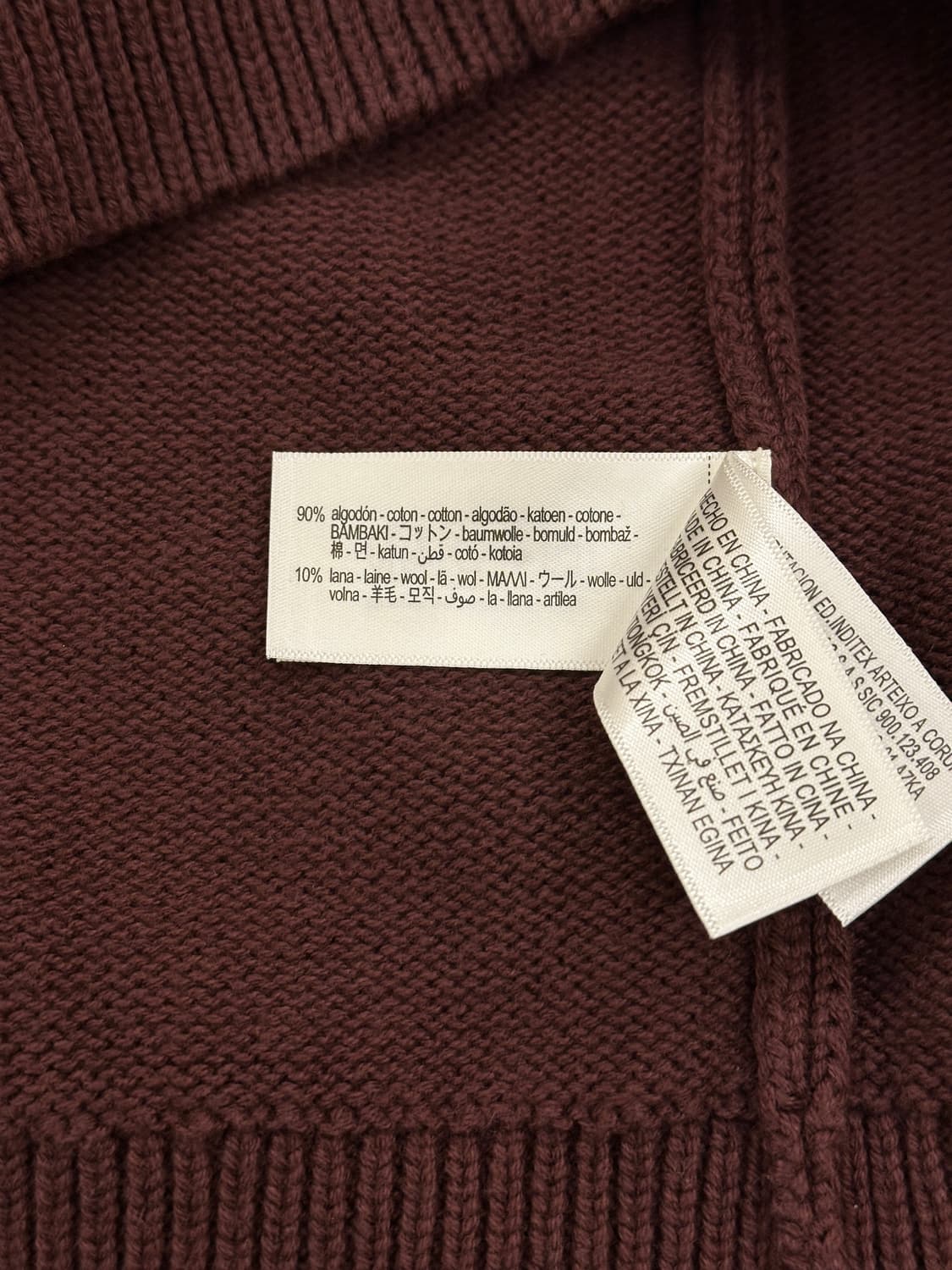 [새제품] 자라 오리진 니트 베스트 버건디 L, ZARA ORIGIN 상품이미지4