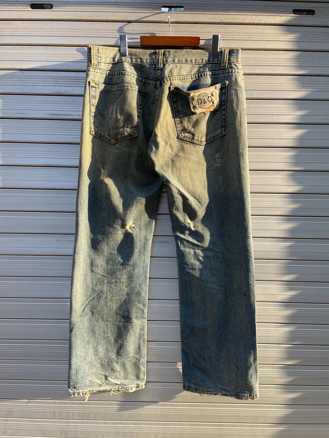 돌체앤가바나 송치패치 워싱 스트레이트 데님팬츠 상품이미지8