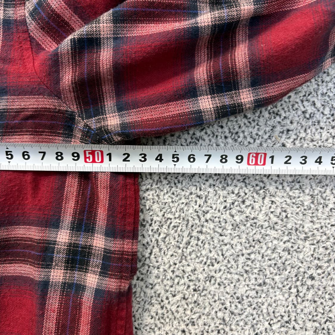 90 헤지스 여성 롱 체크 셔츠 레드 0319J 상품이미지5