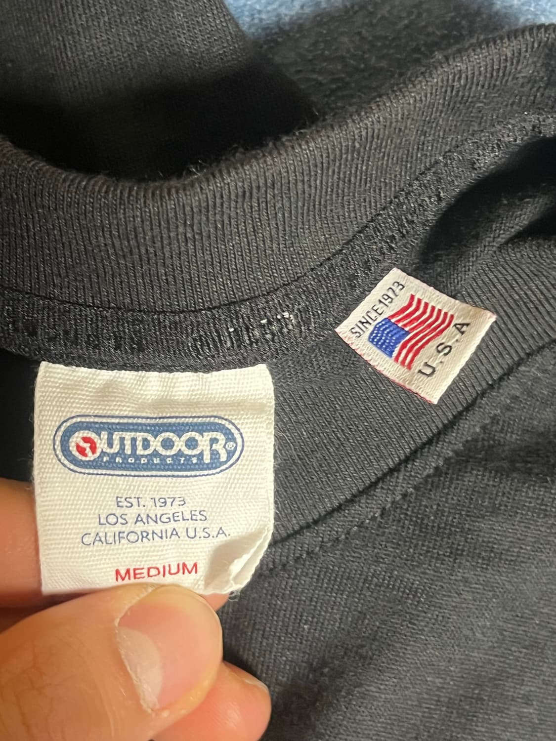  OUTDOOR 블랙 반팔티  상품이미지8