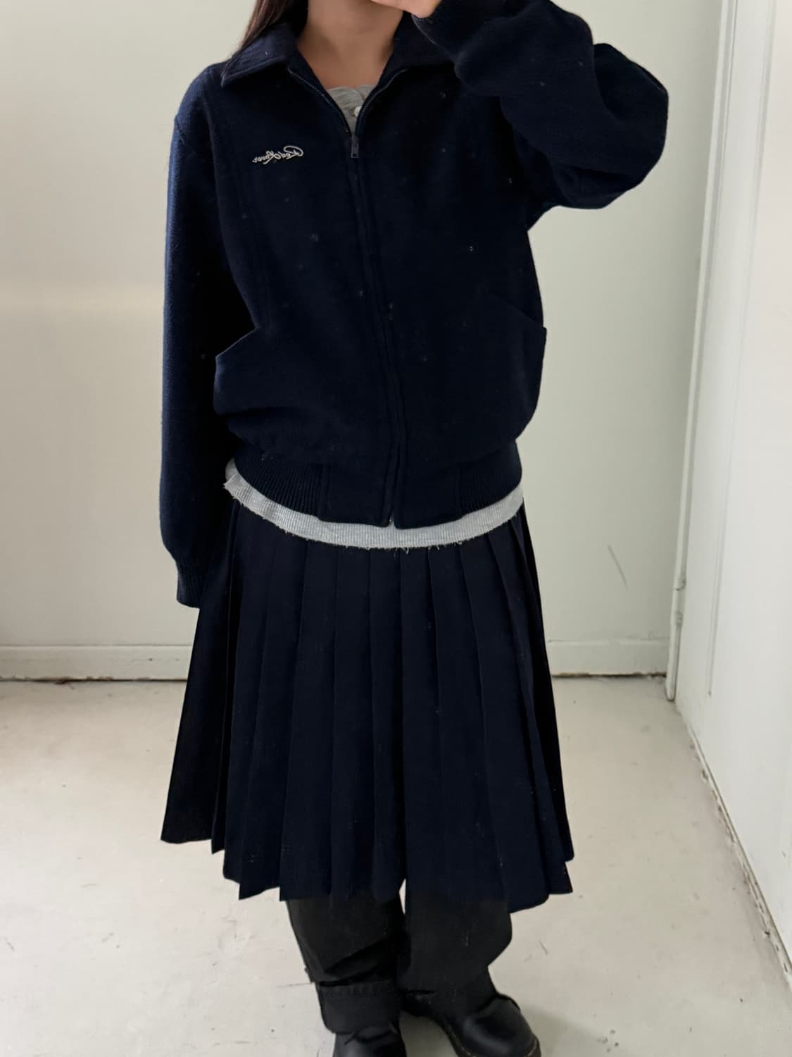 일본빈티지 네이비 집업자켓 상품이미지2