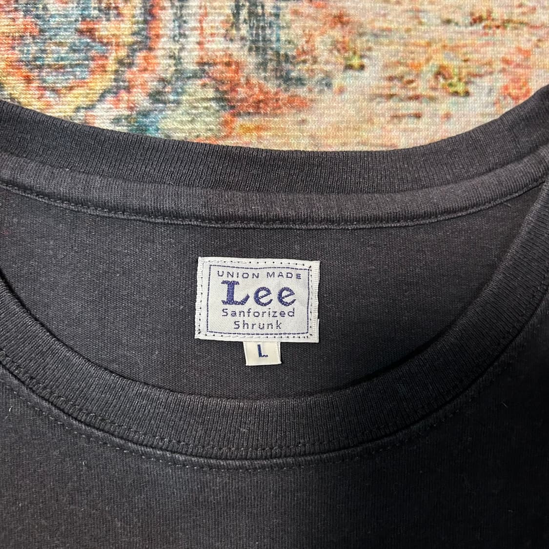 [L] LEE 재팬 로고 프린팅 블랙 턴업 반팔 상품이미지3