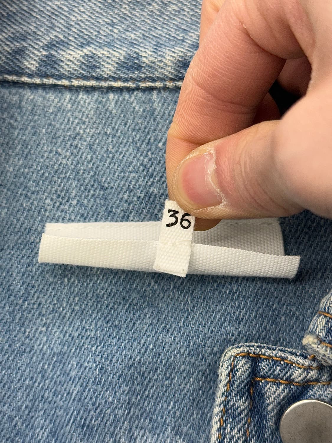 MM6 메종 마르지엘라 라이트블루 커팅 리메이크 데님 자켓 상품이미지8