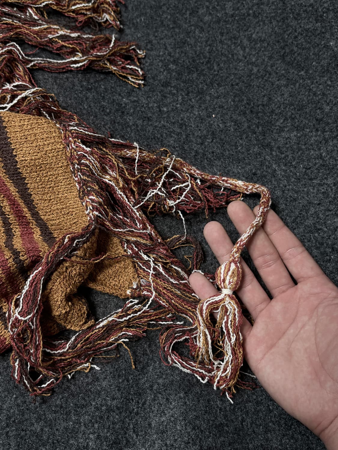 vintage Grunge Indian knit Cape coat 상품이미지5