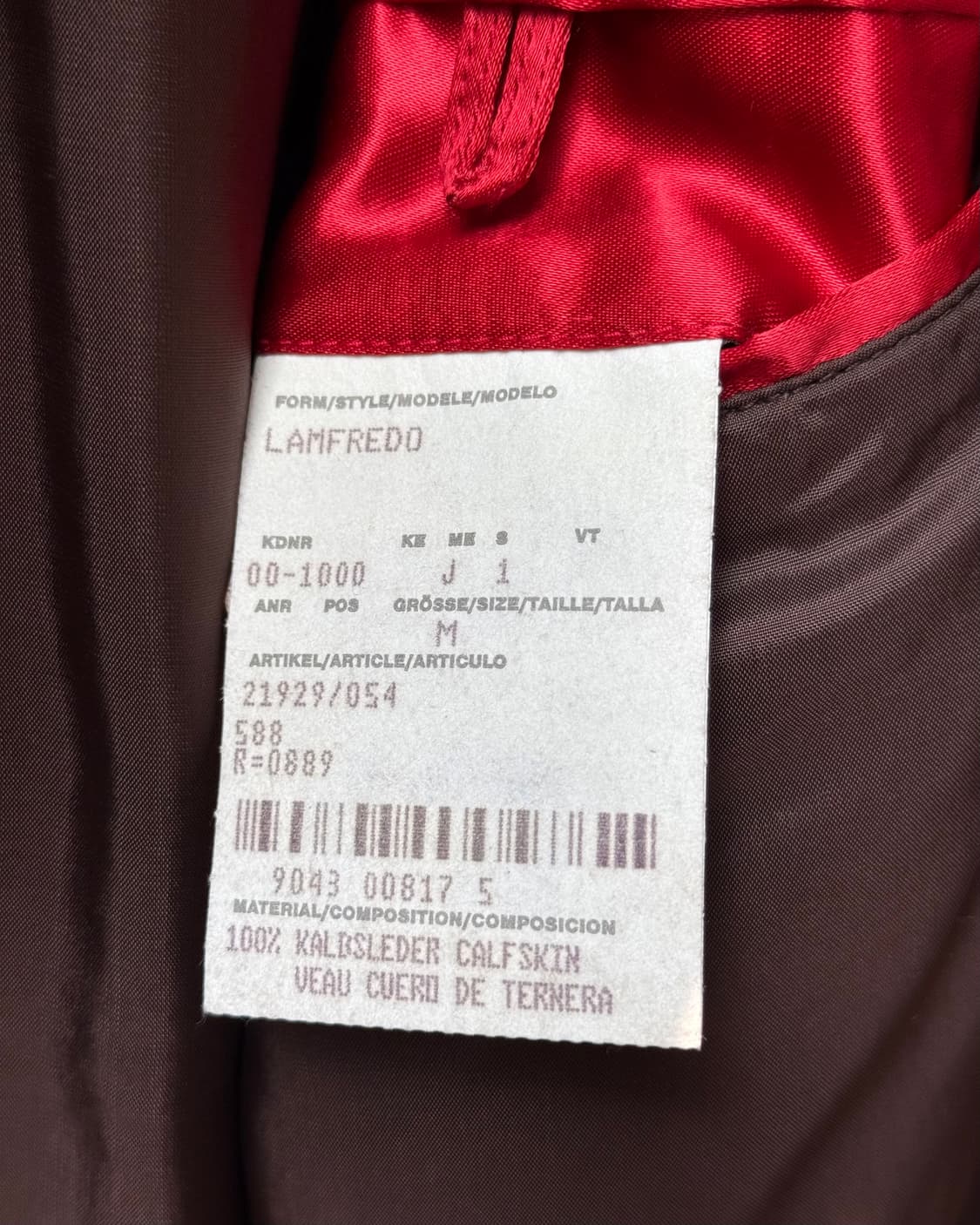 HUGO BOSS brown calfskin leather jacket 상품이미지9