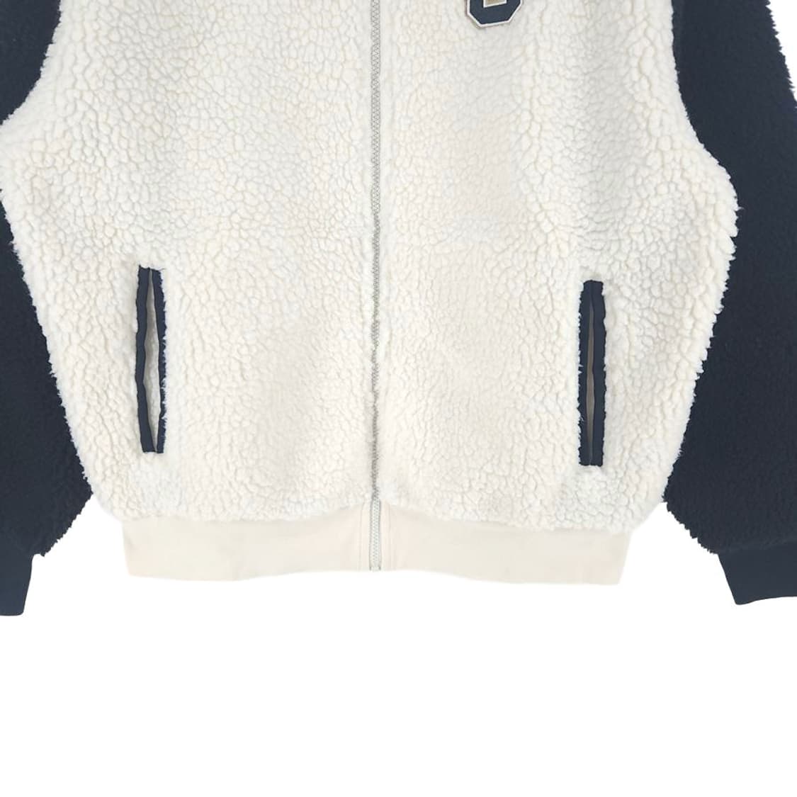 [남L]챔피온 화이트블랙 플리스 자켓[Y61-015] 상품이미지3