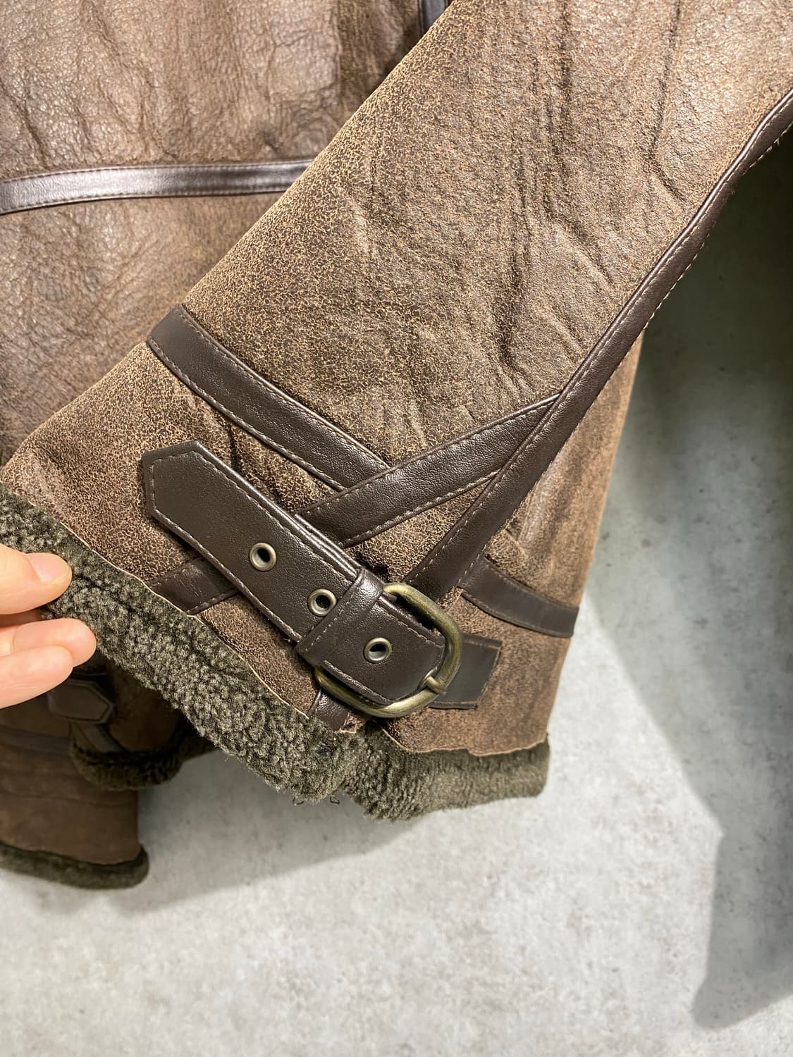 [XXL] 90s Vintage 빈티지 리얼레더 무스탕자켓 상품이미지6