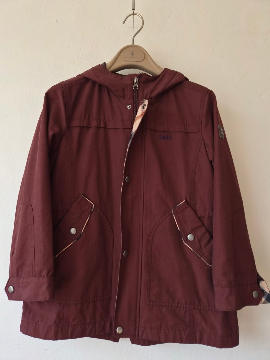 닥스 키즈 버건디트렌치코트 140(11Y)사이 상품이미지2