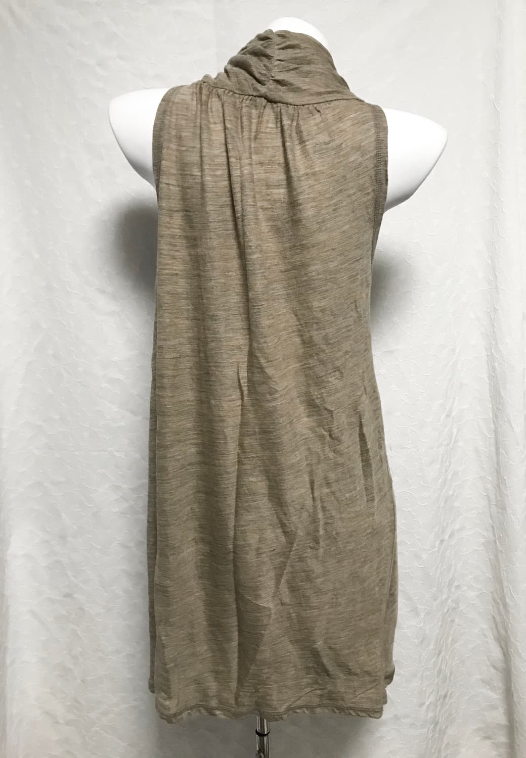 빈티지 y2k 그런지 언발 셔링 린넨 니트 롱 베스트 가디건 상품이미지4