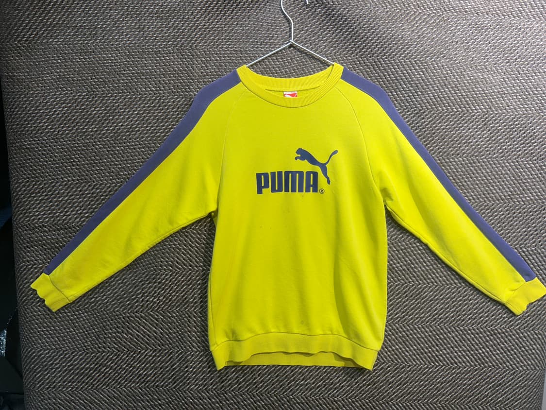 00's 푸마 로고  라임 맨투맨Puma  상품이미지1