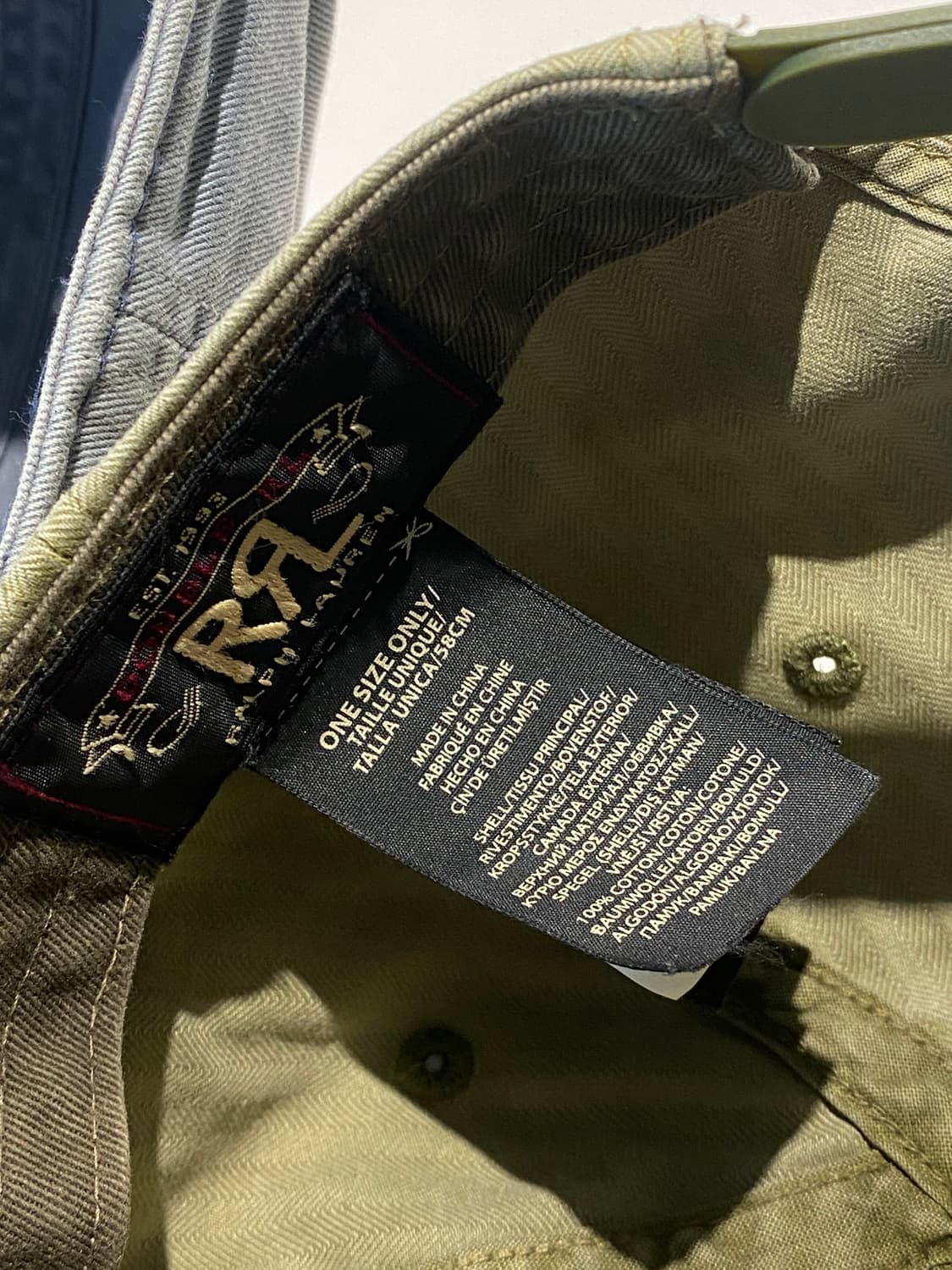 RRL 피그먼트 워싱 해링본 원단 볼캡 2종 일괄판매 상품이미지6