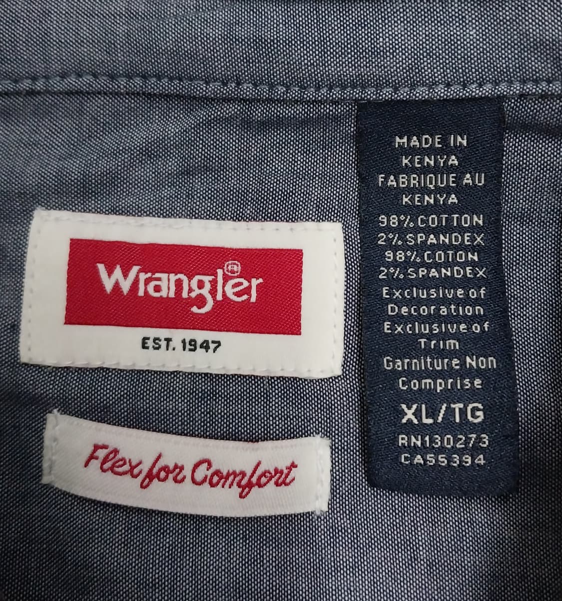 랭글러 워크셔츠 XL 상품이미지8
