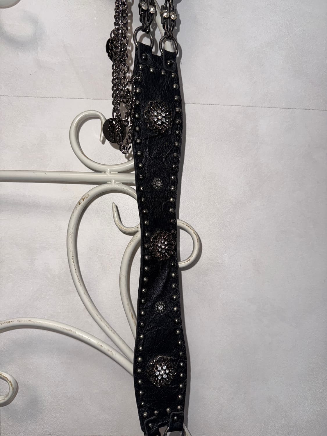 Black fairy flower cubic chain belt 상품이미지6