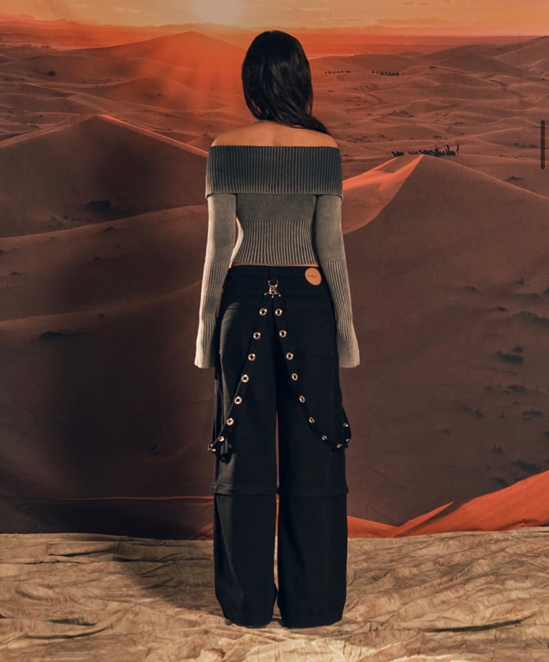 라라폭스 오프숄더 크롭 가디건 S 상품이미지2