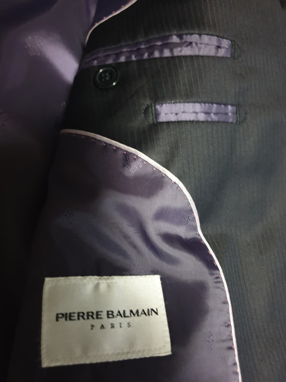 (빈티지) 피에르발망 스트라이프 클래식 투버튼 블레이저 (105) 상품이미지5