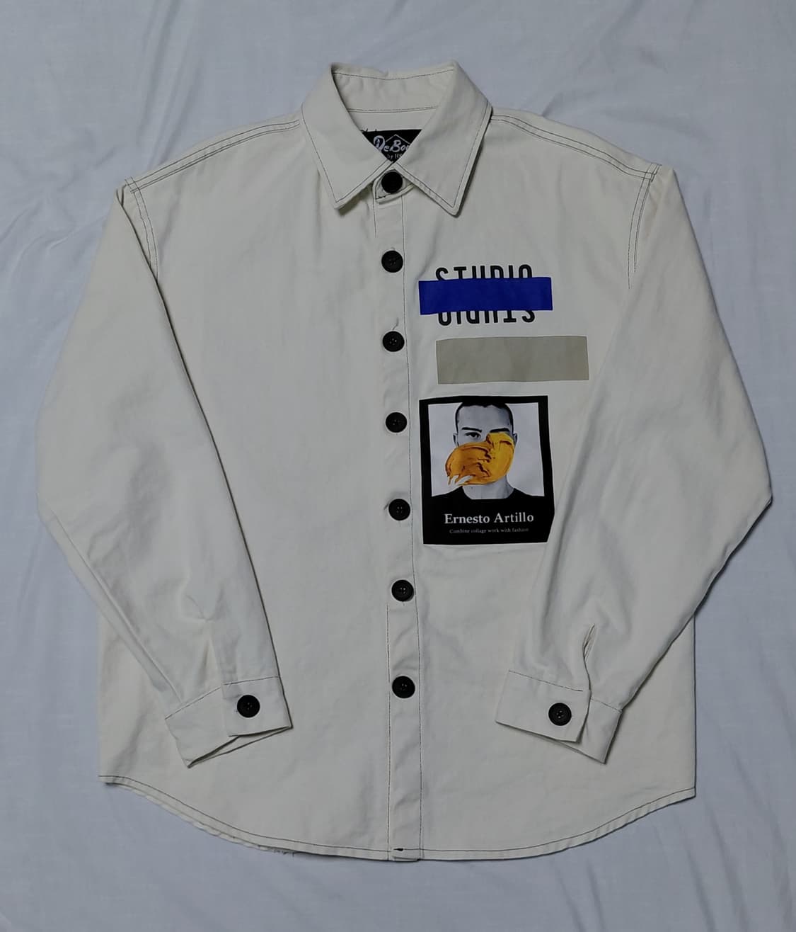 아티스틱한 무드, ReBorn 그래픽 코튼 셔츠 (상태 최상) 상품이미지2