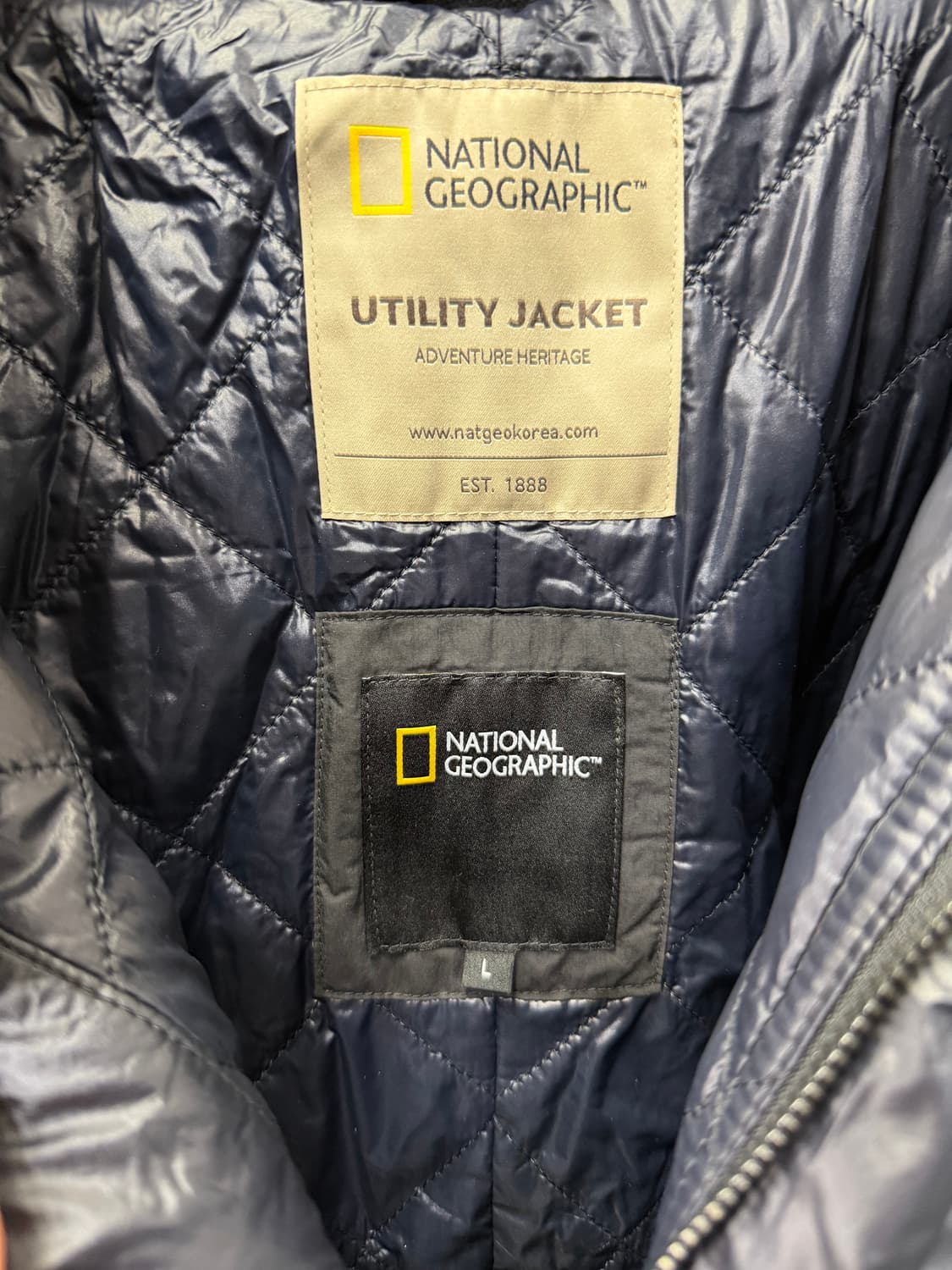 정품) 내셔널지오그래픽 남성 블랙 롱후리스 L 상품이미지7